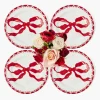 Starter Plates | Crockery Sets<Mrs. Alice Marilyn Red Bow Starter Plates (Set of 4)