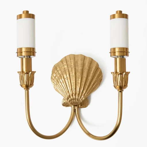 Rechargeable Table Lamps | Wall Lighting<Mrs. Alice Marina Rechargeable Double Wall Light with Cream Shades (14cm)