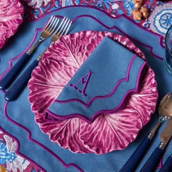 Napkins | Mrs. Alice Monogram<Mrs. Alice Marlene Blue & Purple Napkins (Set of 4)