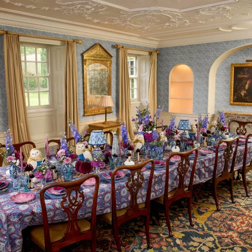 Napkins | Mrs. Alice Monogram<Mrs. Alice Marlene Blue & Purple Napkins (Set of 4)