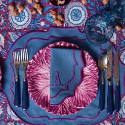 Napkins | Mrs. Alice Monogram<Mrs. Alice Marlene Blue & Purple Napkins (Set of 4)