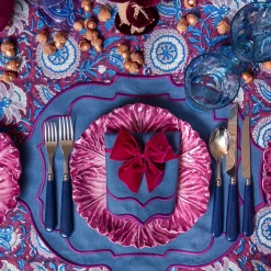 Napkins | Mrs. Alice Monogram<Mrs. Alice Marlene Blue & Purple Napkins (Set of 4)