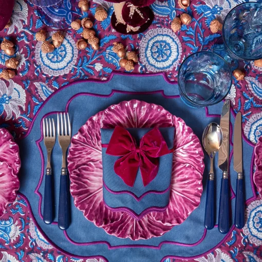 Napkins | Mrs. Alice Monogram<Mrs. Alice Marlene Blue & Purple Napkins (Set of 4)