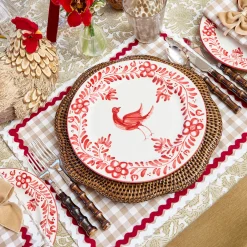 Crockery Sets<Mrs. Alice Martha Red Dinner & Starter Plates (Set of 8)