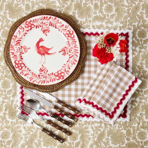 Dinner Plates<Mrs. Alice Martha Red Dinner Plate