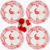Dinner Plates | Crockery Sets<Mrs. Alice Martha Red Dinner Plates (Set of 4)