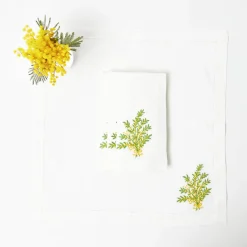 Napkins<Mrs. Alice Mimosa White Linen Napkins (Set of 4)