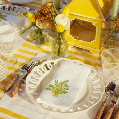 Napkins<Mrs. Alice Mimosa White Linen Napkins (Set of 4)