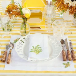 Napkins<Mrs. Alice Mimosa White Linen Napkins (Set of 4)