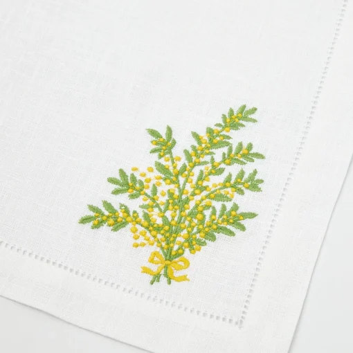 Napkins<Mrs. Alice Mimosa White Linen Napkins (Set of 4)