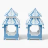 Summer Candleware | Pagodas & Lanterns<Mrs. Alice Mini Blue Ikat Pagoda Lantern (Pair)