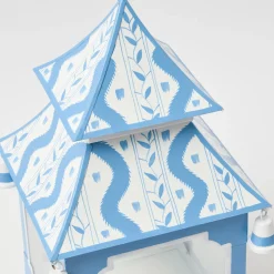 Summer Candleware | Pagodas & Lanterns<Mrs. Alice Mini Blue Ikat Pagoda Lantern (Pair)