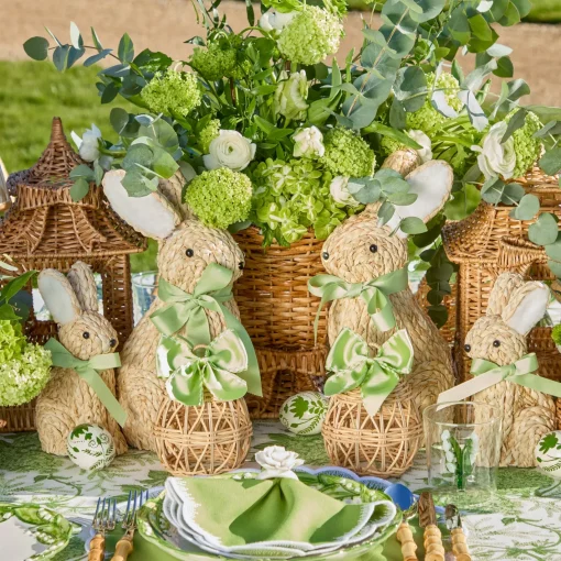 Spring Decorations | Pagodas & Lanterns<Mrs. Alice Mini Bow Rattan Pagoda Lanterns (Pair)