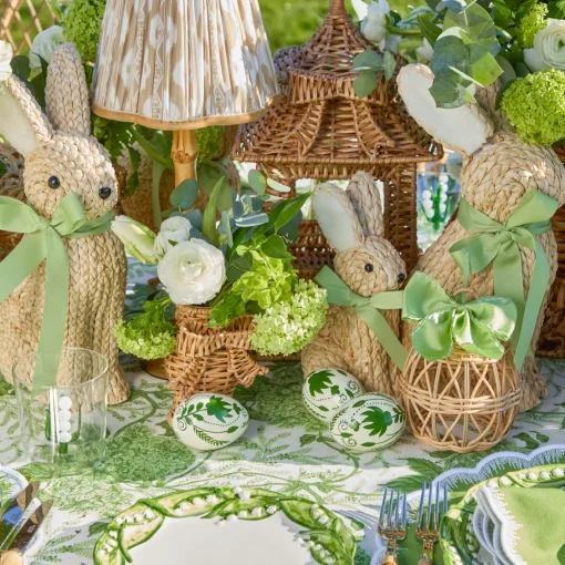 Spring Decorations | Pagodas & Lanterns<Mrs. Alice Mini Bow Rattan Pagoda Lanterns (Pair)