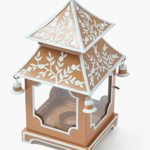 Summer Candleware | Year-round Decorations<Mrs. Alice Mini Caramel Chinoiserie Pagoda Lantern (Pair)