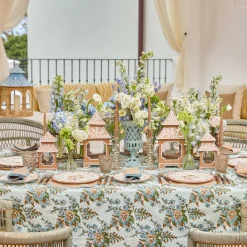 Summer Candleware | Year-round Decorations<Mrs. Alice Mini Caramel Chinoiserie Pagoda Lantern (Pair)