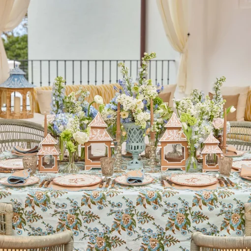 Summer Candleware | Year-round Decorations<Mrs. Alice Mini Caramel Chinoiserie Pagoda Lantern (Pair)