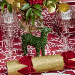 Christmas Decorations<Mrs. Alice Mini Forest Green Rattan Reindeer (Pair) - 20cm