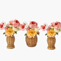 Vases | Vases & Planters<Mrs. Alice Mini Natural Rattan Vase (Set of 3)