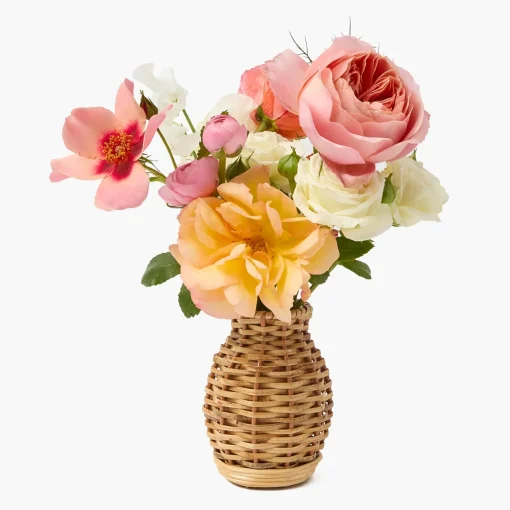 Vases | Vases & Planters<Mrs. Alice Mini Natural Rattan Vase (Set of 3)
