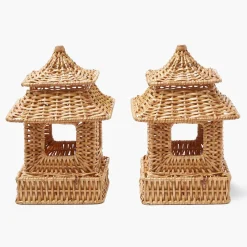 Year-round Decorations | Spring Decorations<Mrs. Alice Mini Rattan Pagoda Lanterns (Pair)