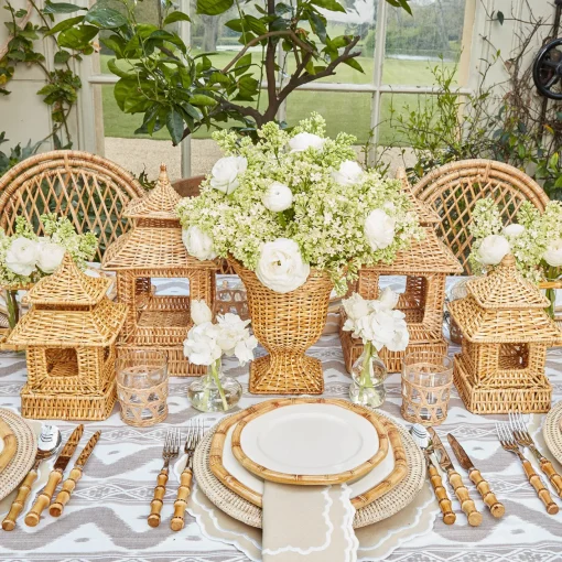 Year-round Decorations | Spring Decorations<Mrs. Alice Mini Rattan Pagoda Lanterns (Pair)