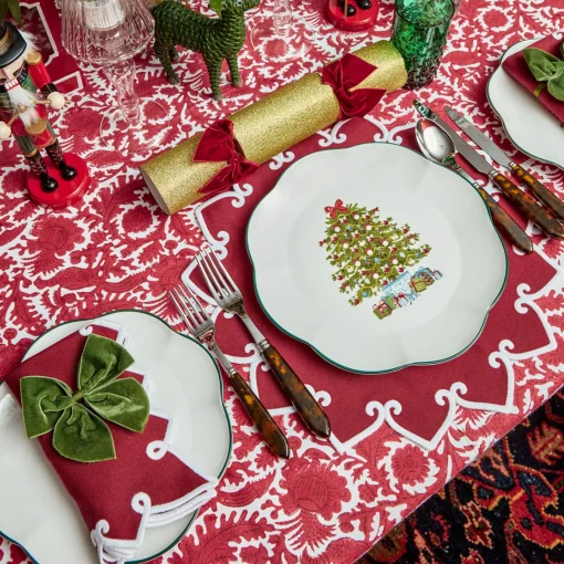 Crockery Sets<Mrs. Alice Christmas Tree Dinner & Starter Plates (Set of 8)