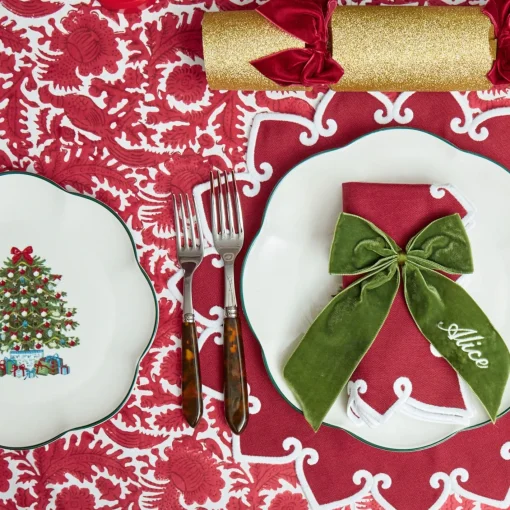 Starter Plates | Crockery Sets<Mrs. Alice Christmas Tree Starter Plate (Set of 4)
