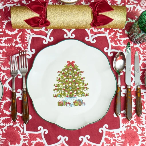 Dinner Plates | Crockery Sets<Mrs. Alice Christmas Tree Dinner Plate (Set of 4)