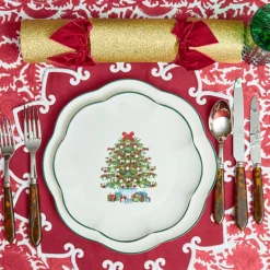 Starter Plates | Crockery Sets<Mrs. Alice Christmas Tree Starter Plate (Set of 4)