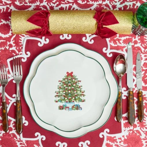 Starter Plates | Crockery Sets<Mrs. Alice Christmas Tree Starter Plate (Set of 4)
