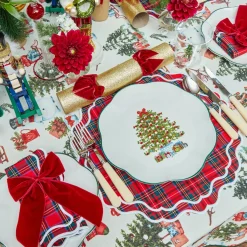 Dinner Plates | Crockery Sets<Mrs. Alice Christmas Tree Dinner Plate (Set of 4)