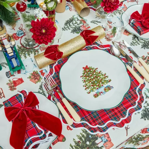 Dinner Plates | Crockery Sets<Mrs. Alice Christmas Tree Dinner Plate (Set of 4)