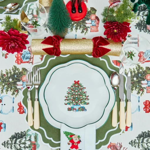 Starter Plates | Crockery Sets<Mrs. Alice Christmas Tree Starter Plate (Set of 4)