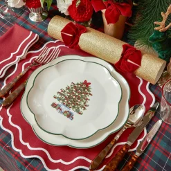 Starter Plates | Crockery Sets<Mrs. Alice Christmas Tree Starter Plate (Set of 4)