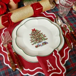 Starter Plates | Crockery Sets<Mrs. Alice Christmas Tree Starter Plate (Set of 4)