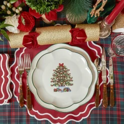 Starter Plates | Crockery Sets<Mrs. Alice Christmas Tree Starter Plate (Set of 4)