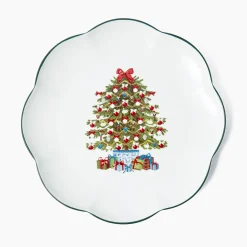 Starter Plates | Crockery Sets<Mrs. Alice Christmas Tree Starter Plate (Set of 4)