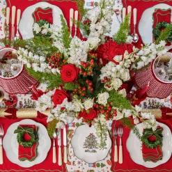Starter Plates | Crockery Sets<Mrs. Alice Christmas Tree Starter Plate (Set of 4)