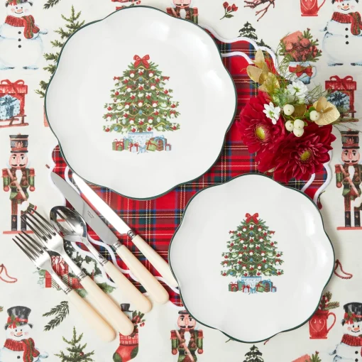 Crockery Sets<Mrs. Alice Christmas Tree Dinner & Starter Plates (Set of 8)