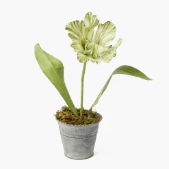 Year-round Decorations | Forever Blooms<Mrs. Alice Handpainted Green Tulip