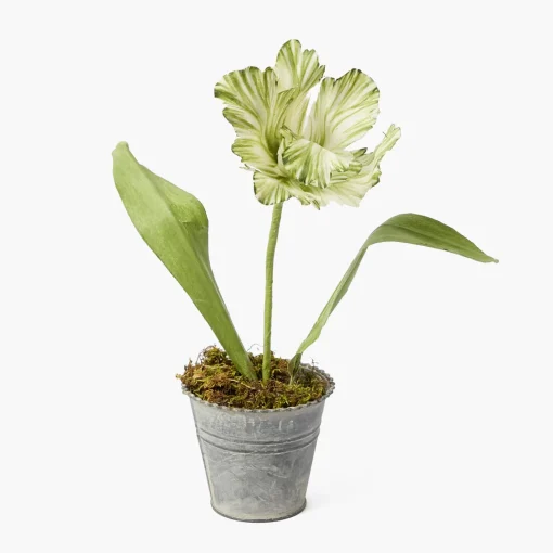 Year-round Decorations | Forever Blooms<Mrs. Alice Handpainted Green Tulip