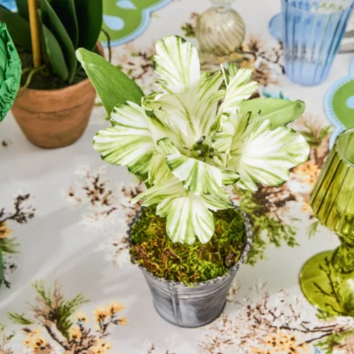 Year-round Decorations | Forever Blooms<Mrs. Alice Handpainted Green Tulip