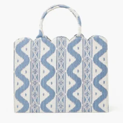 Mrs. Alice Tote Bags | For Her<Mrs. Alice Tote Bag (Blue Ikat)