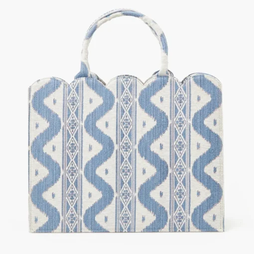 Mrs. Alice Tote Bags | For Her<Mrs. Alice Tote Bag (Blue Ikat)