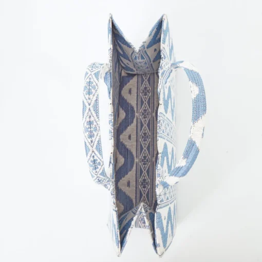 Mrs. Alice Tote Bags | For Her<Mrs. Alice Tote Bag (Blue Ikat)