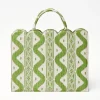 Mrs. Alice Tote Bags | For Her<Mrs. Alice Tote Bag (Green Ikat)