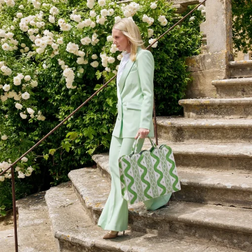 Mrs. Alice Tote Bags | For Her<Mrs. Alice Tote Bag (Green Ikat)