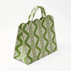 Mrs. Alice Tote Bags | For Her<Mrs. Alice Tote Bag (Green Ikat)