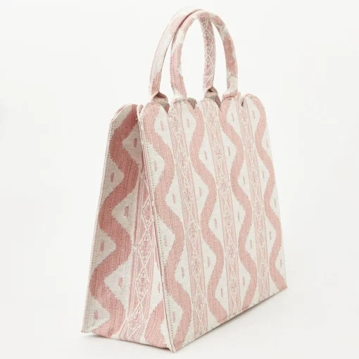 Mrs. Alice Tote Bags | For Her<Mrs. Alice Tote Bag (Pink Ikat)